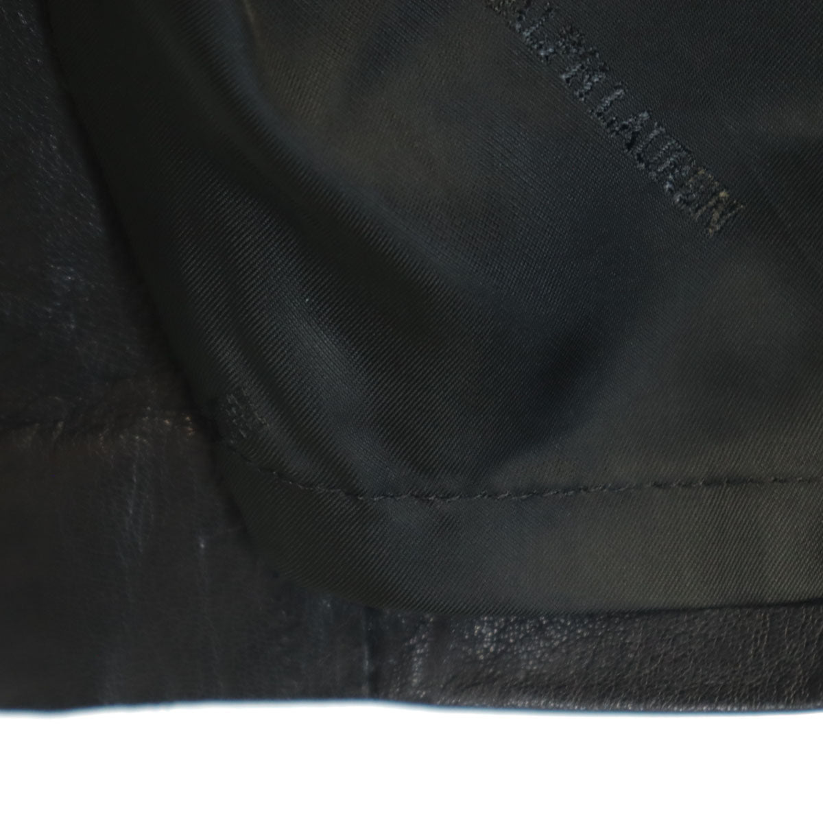 RALPH LAUREN COLLECTION ラルフローレン コレクション USA製 パープルレーベル ミディ丈 レザー タイトスカート 2 ブラック レディース