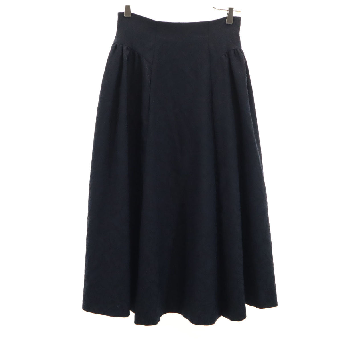 LANVIN en Bleu ランバンオンブルー リーフ柄 ロングスカート 36 ネイビー レディース