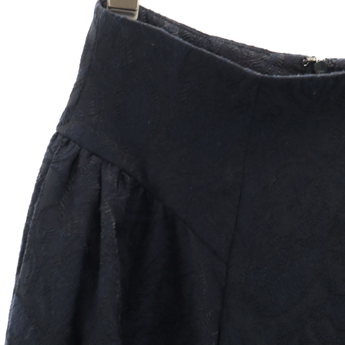 LANVIN en Bleu ランバンオンブルー リーフ柄 ロングスカート 36 ネイビー レディース