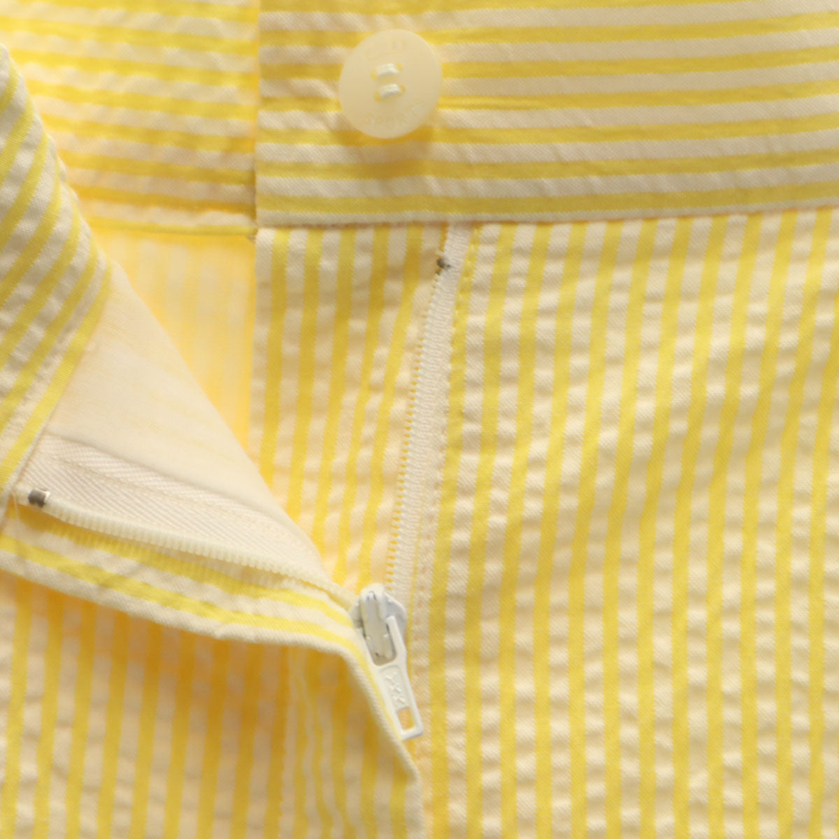 Christian Dior SPORTS クリスチャンディオールスポーツ 90s オールド ストライプ柄 シアサッカー ショートパンツ L イエロー レディース