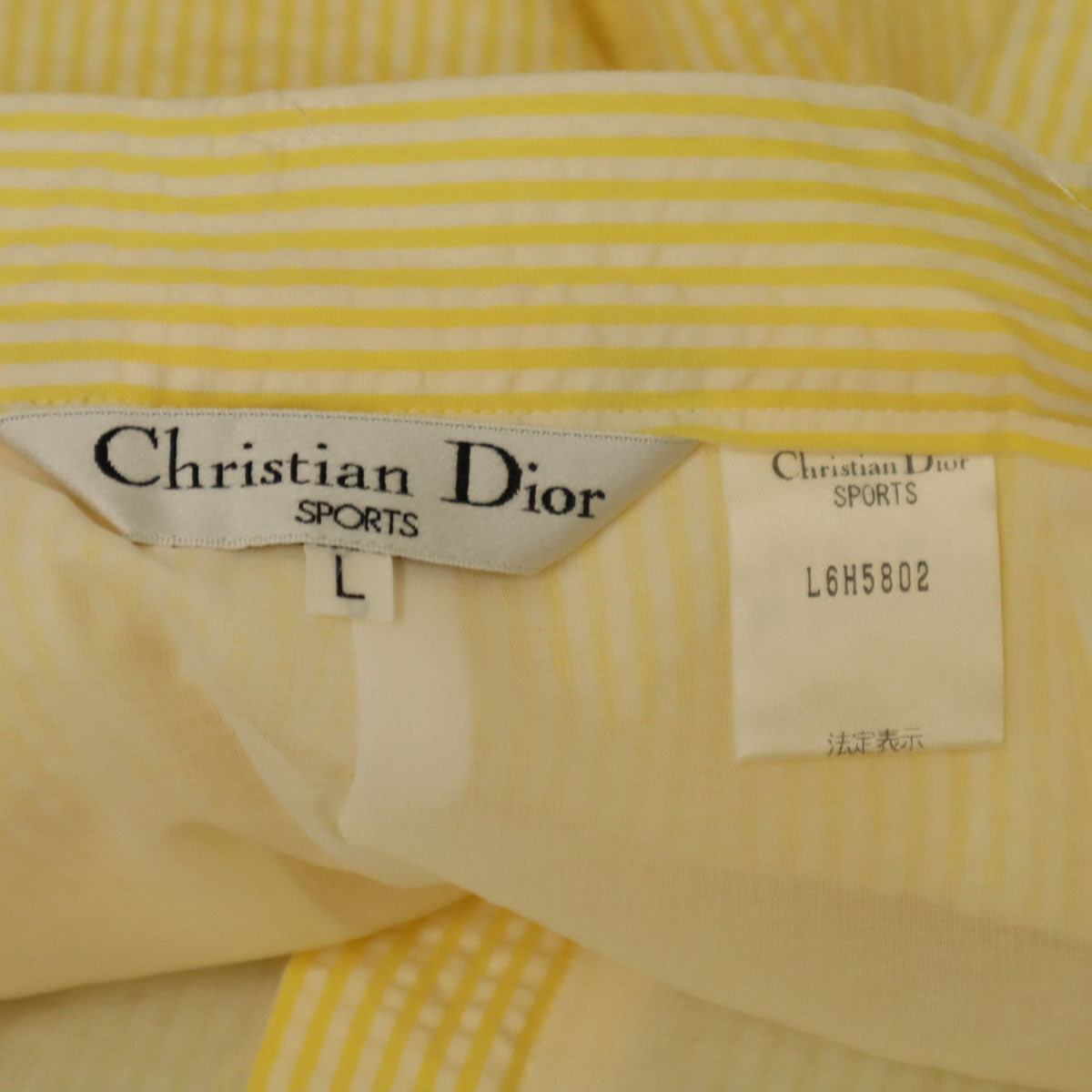 Christian Dior SPORTS クリスチャンディオールスポーツ 90s オールド ストライプ柄 シアサッカー ショートパンツ L イエロー レディース