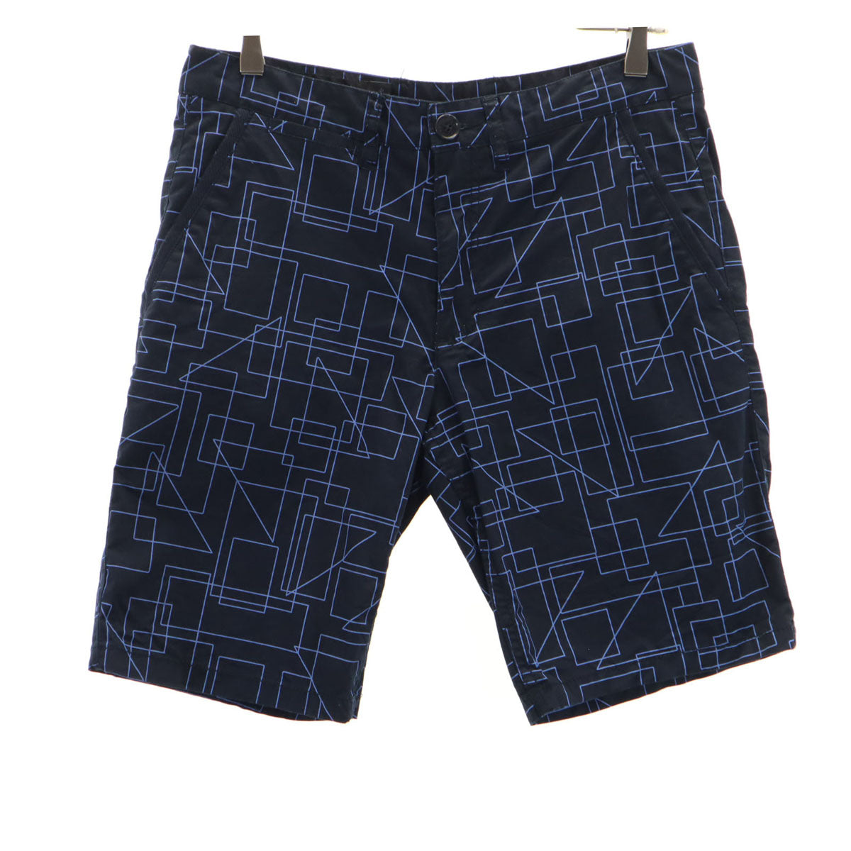 ARMANI EXCHANGE アルマーニエクスチェンジ 幾何学柄 ショートパンツ W31 ネイビー メンズ