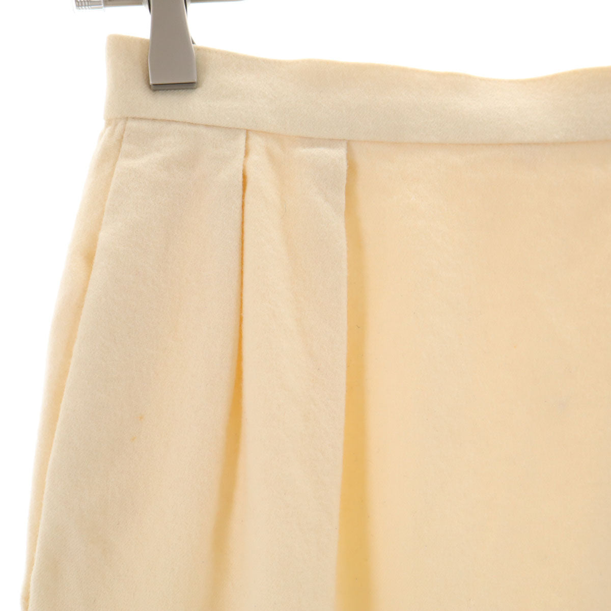 Christian Dior クリスチャンディオール 90s PRET-A-PORTER ウール オールド ミディ丈 スカート M オフホワイト レディース