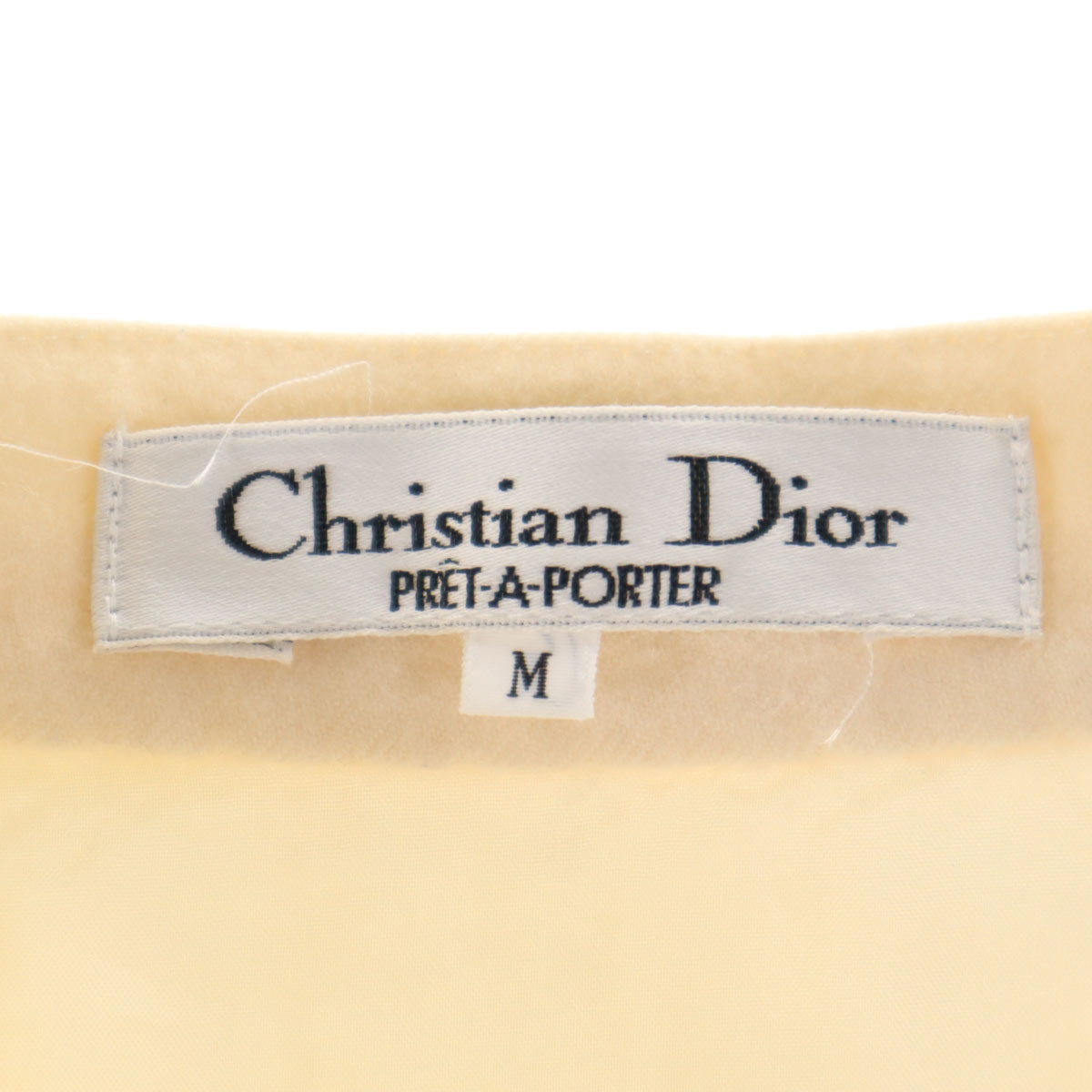 Christian Dior クリスチャンディオール 90s PRET-A-PORTER ウール オールド ミディ丈 スカート M オフホワイト レディース