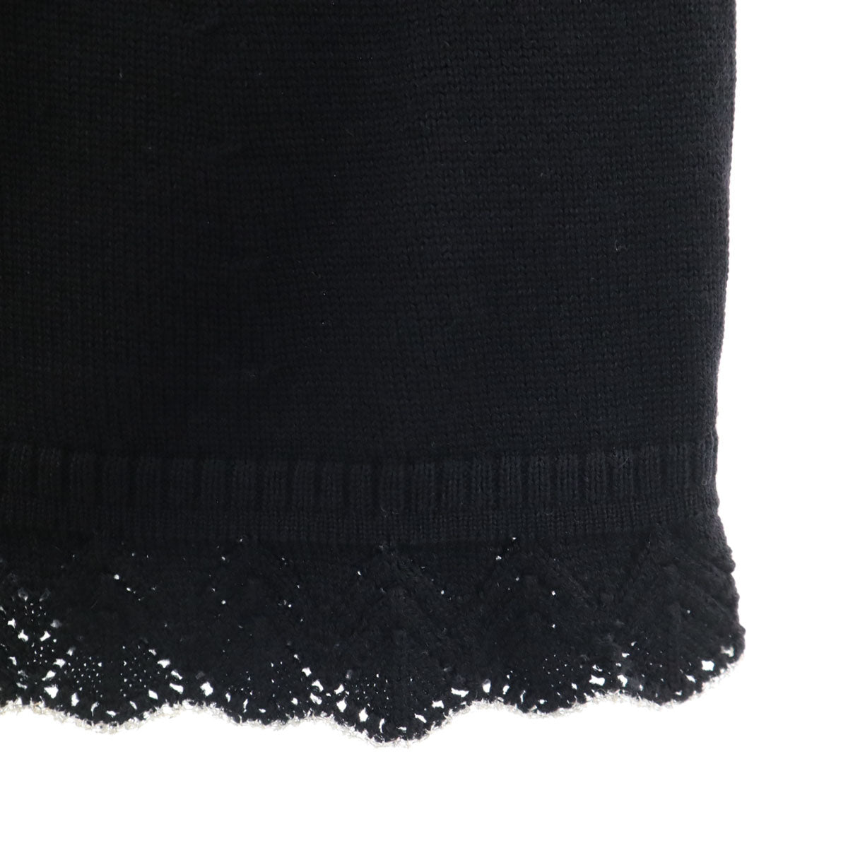 Salvatore Ferragamo サルヴァトーレフェラガモ 90s ウールブレンド オールド ミディ丈 ニット スカート M ブラック系 レディース