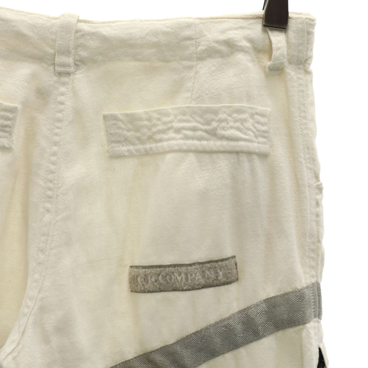 C.P.Company シーピーカンパニー リネンブレンド ハーフパンツ 140 オフホワイト キッズ