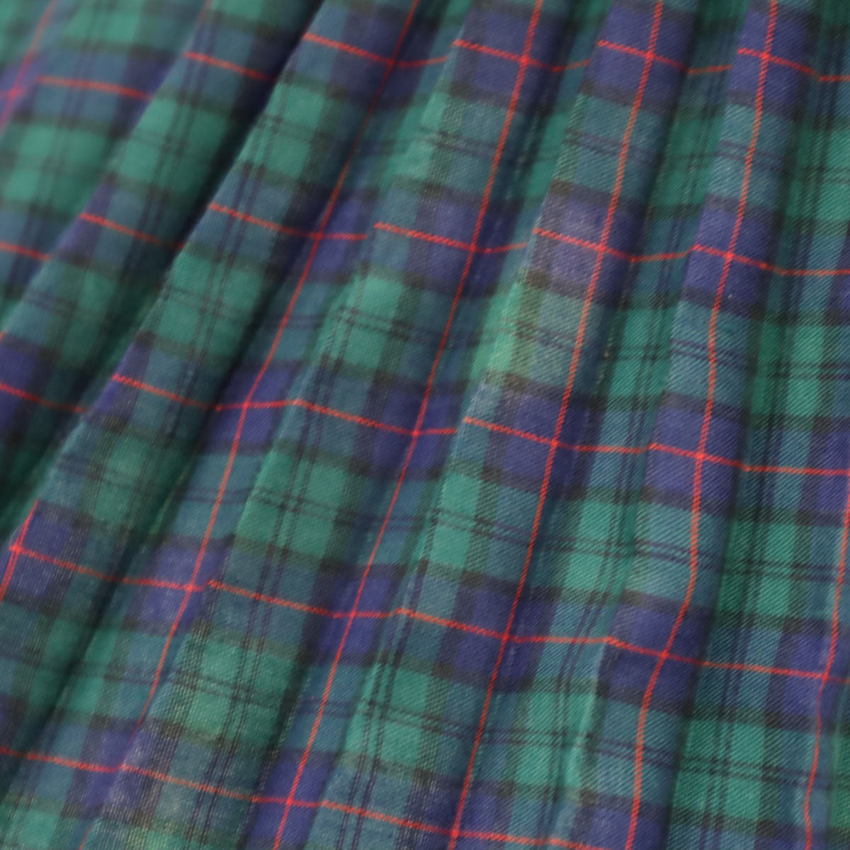 tricot COMME des GARCONS トリコットコムデギャルソン 2004年 00s 日本製 チェック柄 ミディ丈 プリーツ ラップスカート M グリーン レディース