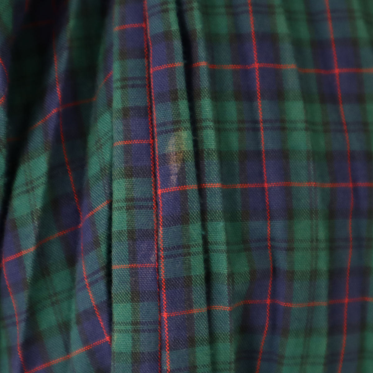 tricot COMME des GARCONS トリコットコムデギャルソン 2004年 00s 日本製 チェック柄 ミディ丈 プリーツ ラップスカート M グリーン レディース