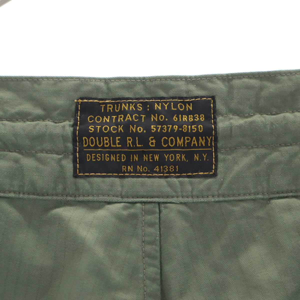 ダブルアールエル RRL ヘリンボーン ショートパンツ W33 カーキ RALPH LAUREN ラルフローレン メンズ