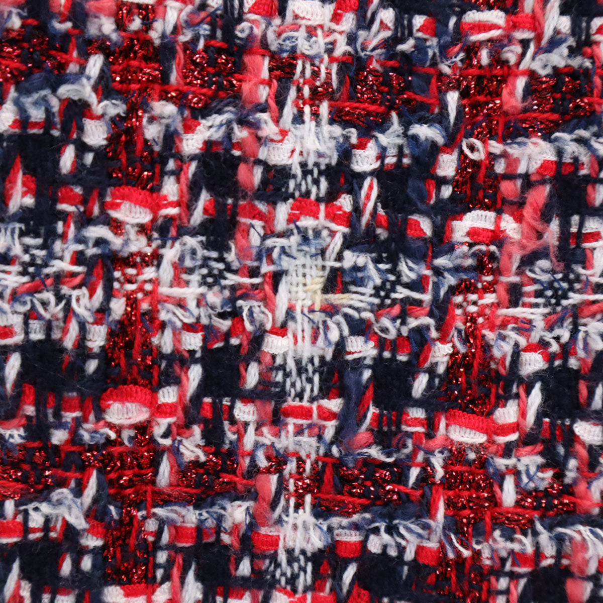 LANVIN LA COLLECTION ランバンコレクション 日本製 チェック柄 ミモレ丈 ツイード タイトスカート 38 レッド レディース