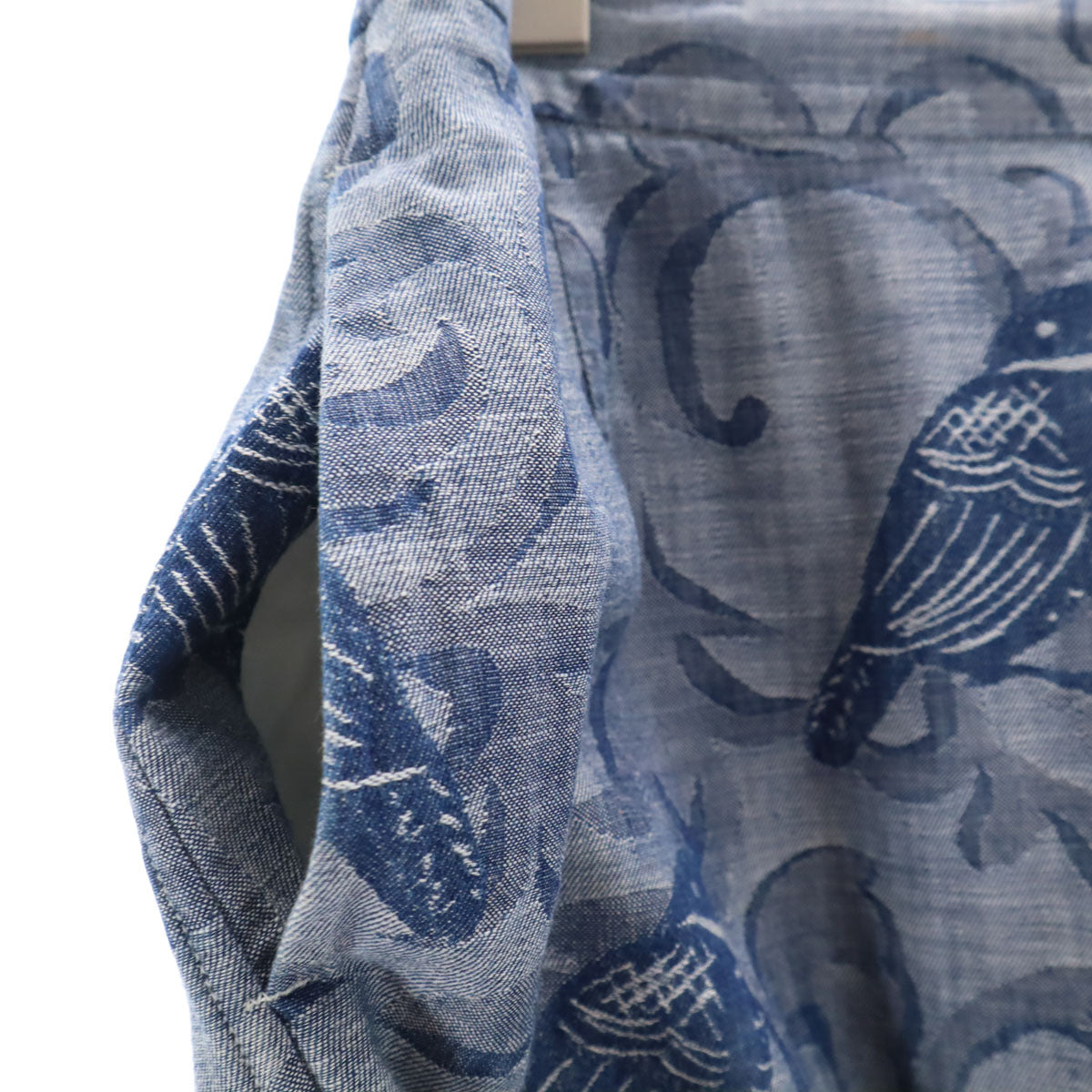 45R フォーティファイブアール 日本製 総柄 ミモレ丈 スカート 3 ネイビー レディース