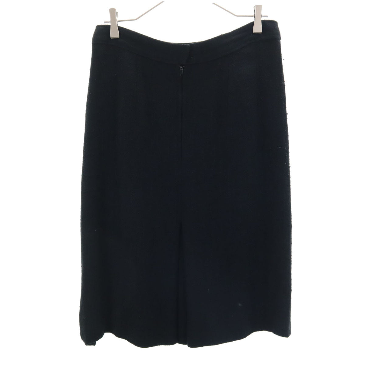 Christian Dior PRET-A-PORTER クリスチャンディオール プレタポルテ 90s オールド ツイード 膝丈スカート LL ブラック レディース