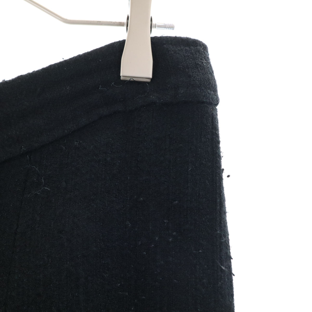 Christian Dior PRET-A-PORTER クリスチャンディオール プレタポルテ 90s オールド ツイード 膝丈スカート LL ブラック レディース