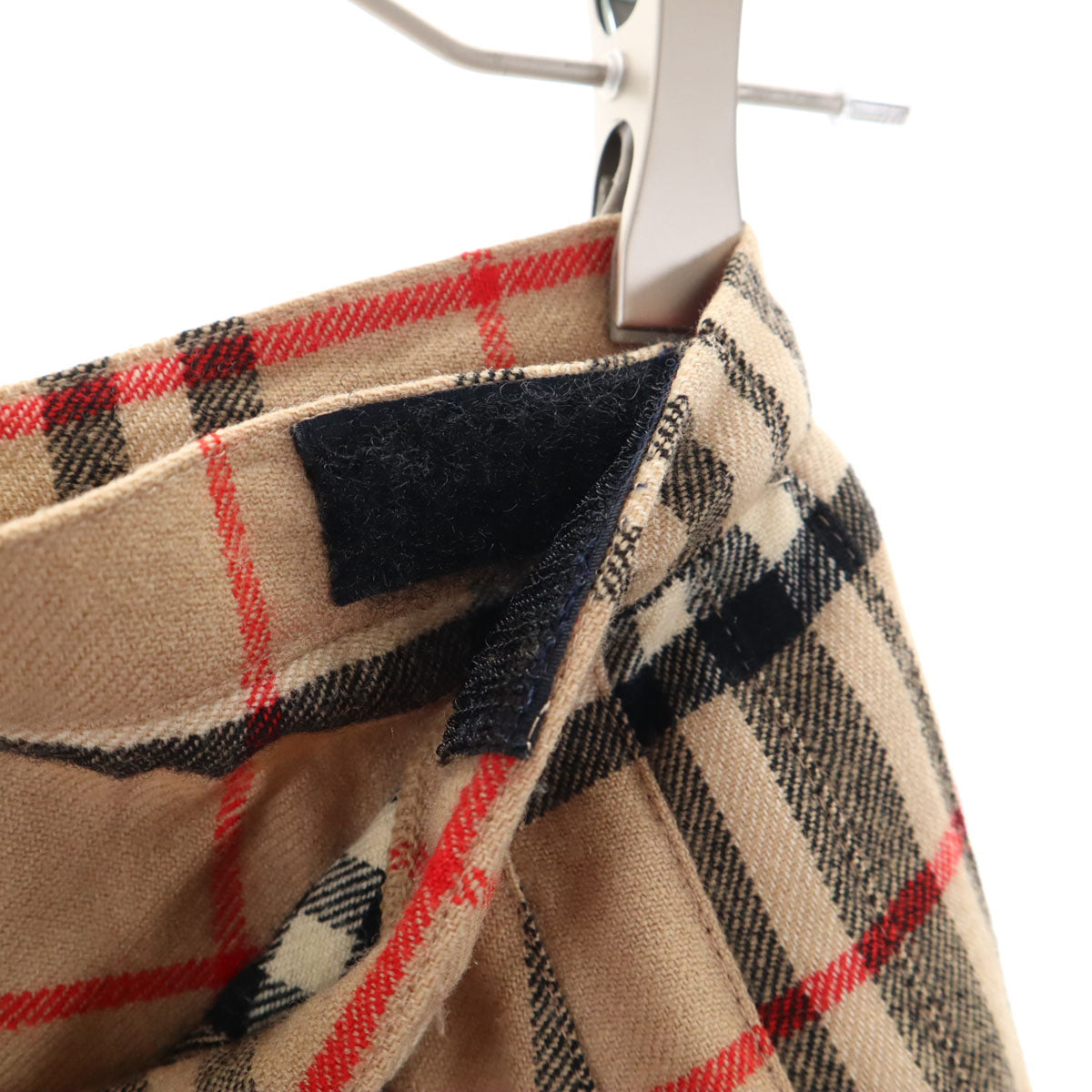Burberrys バーバリーズ 90s オールド ノバチェック ミモレ丈 プリーツ ラップスカート M ベージュ レディース