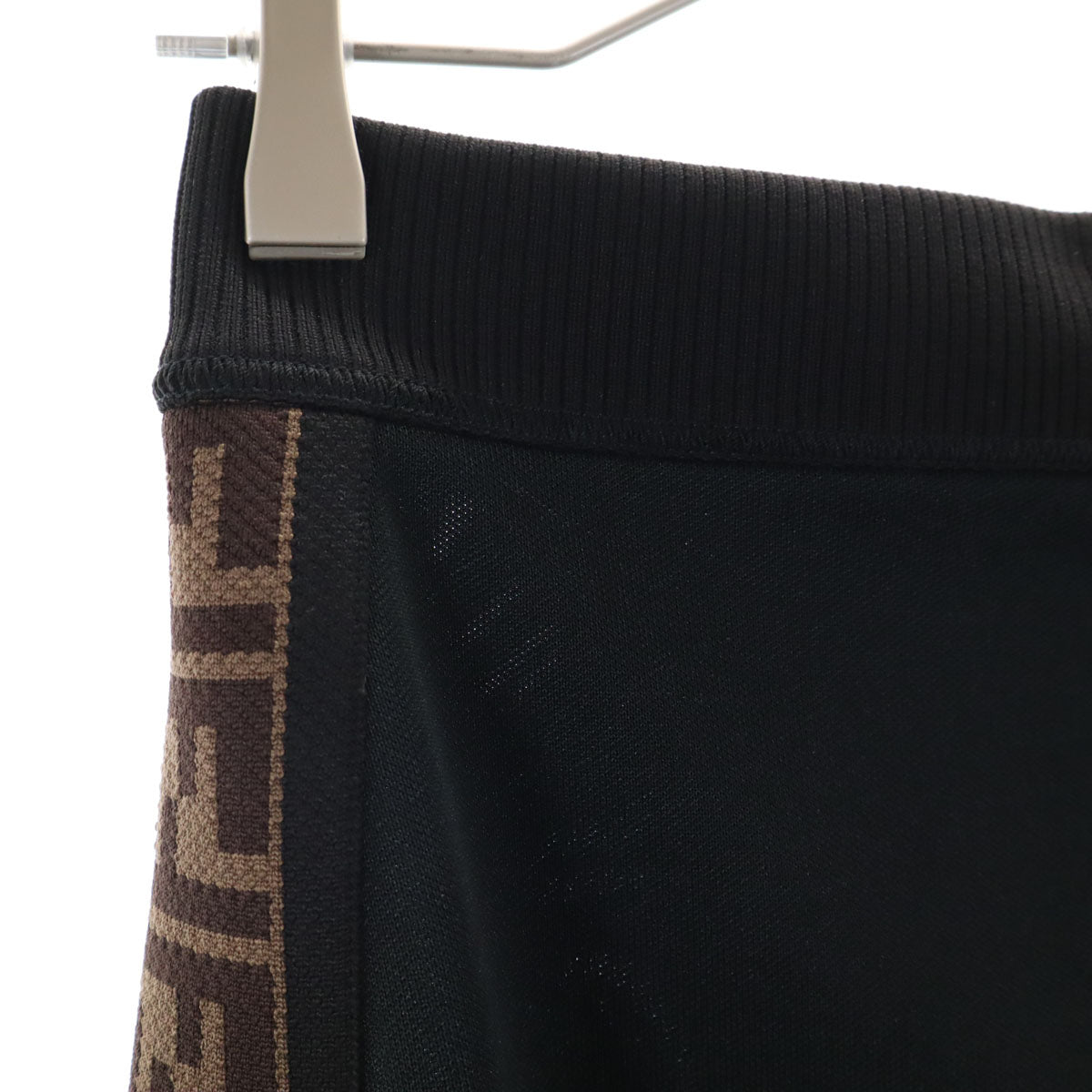 FENDI フェンディ イタリア製 ロング丈 サイドライン タイトスカート 40 黒 レディース