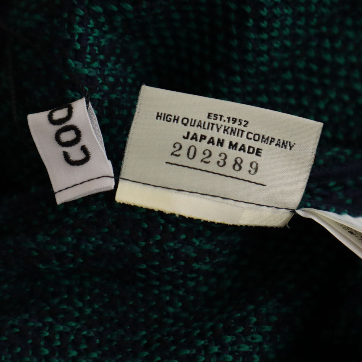 未使用 COOHEM コーヘン 日本製 総柄 ツイード ショートパンツ XL ネイビー メンズ