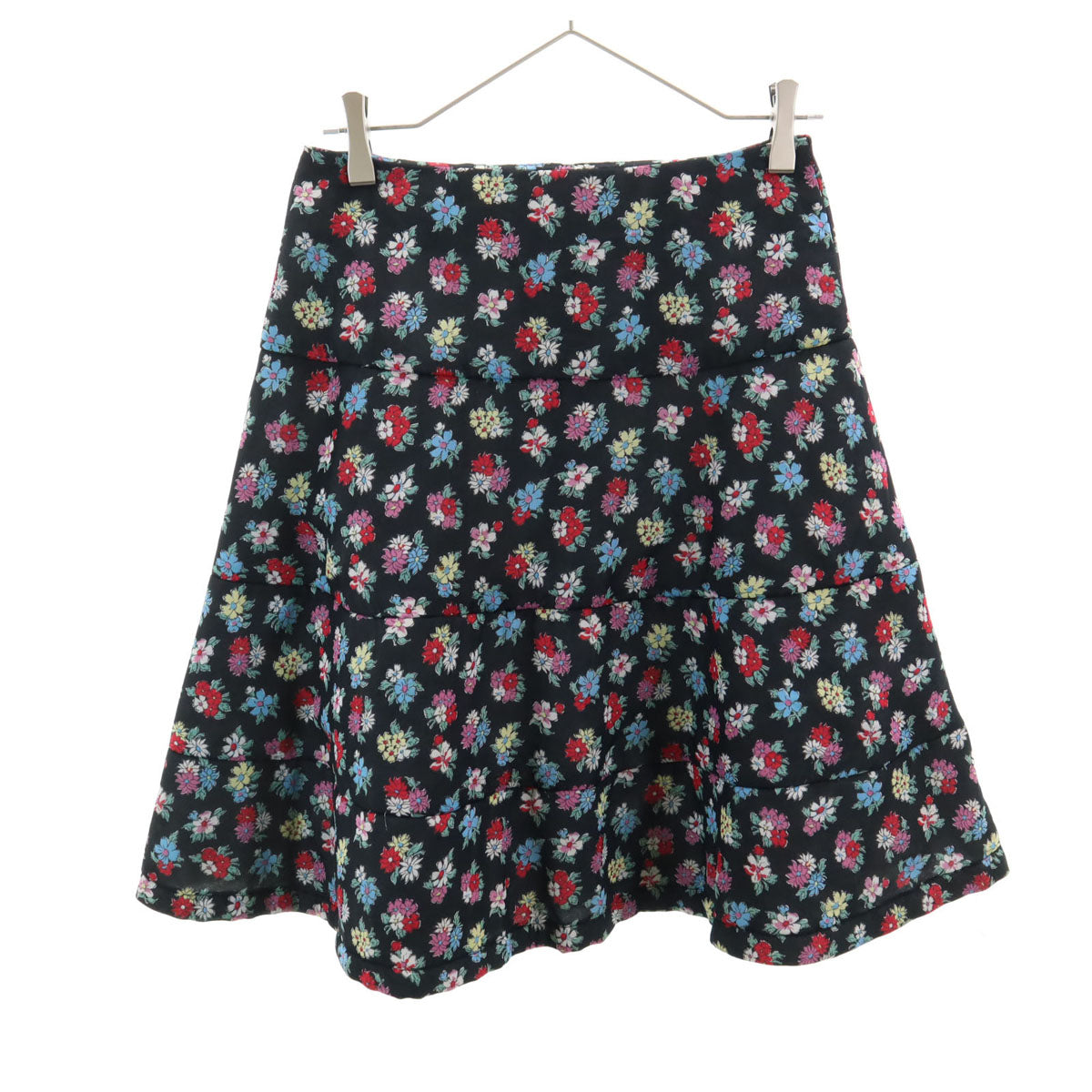 tricot COMME des GARCONS トリココムデギャルソン 2005年 00s 日本製 花柄 ミディスカート S ブラック 中綿 レディース