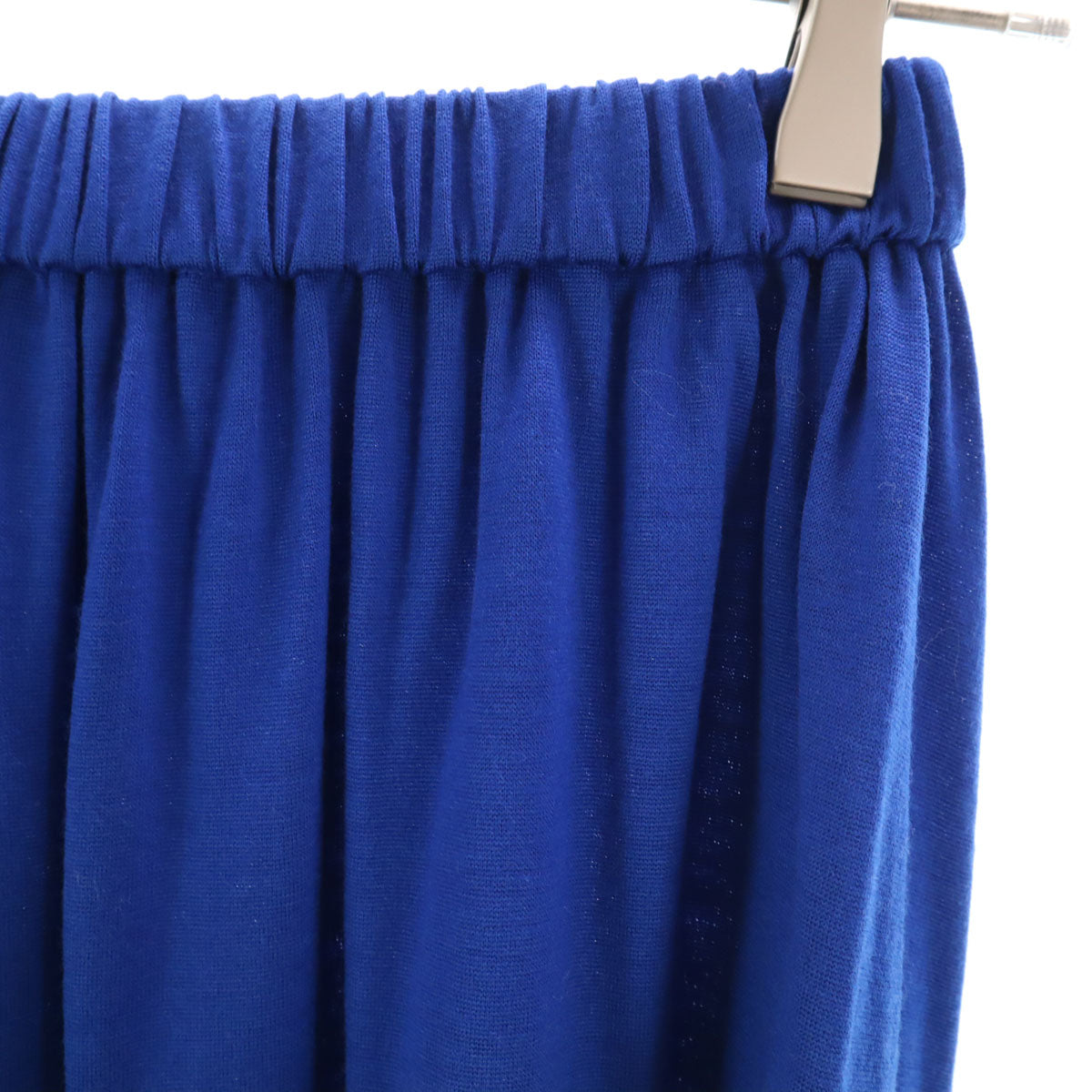 YVES SAINT LAURENT イヴサンローラン 90s オールド ミモレ丈 天竺 フレアスカート 9号 ブルー レディース