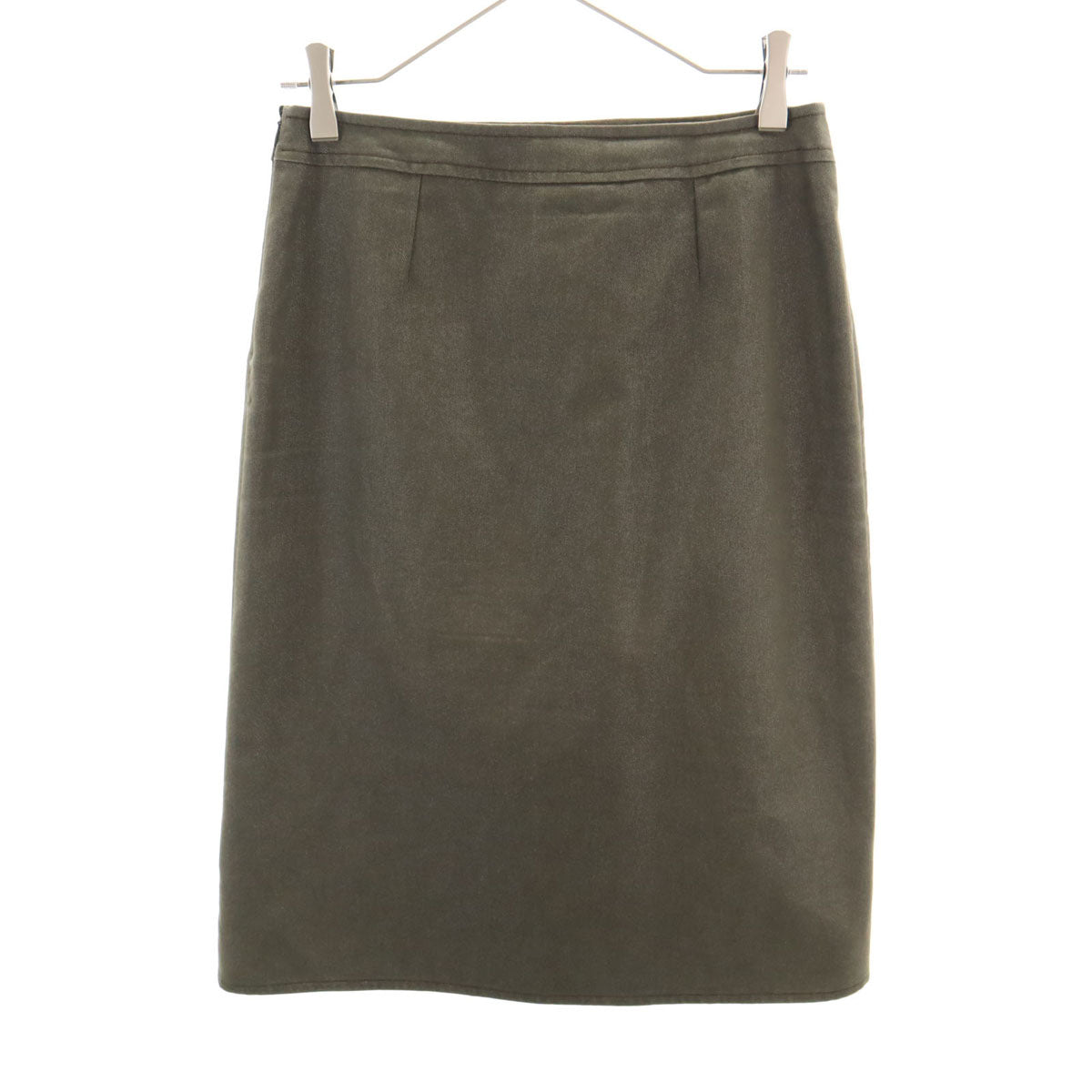 MAX&CO マックスアンドコー ミディ丈 モールスキン タイトスカート 40 カーキ レディース