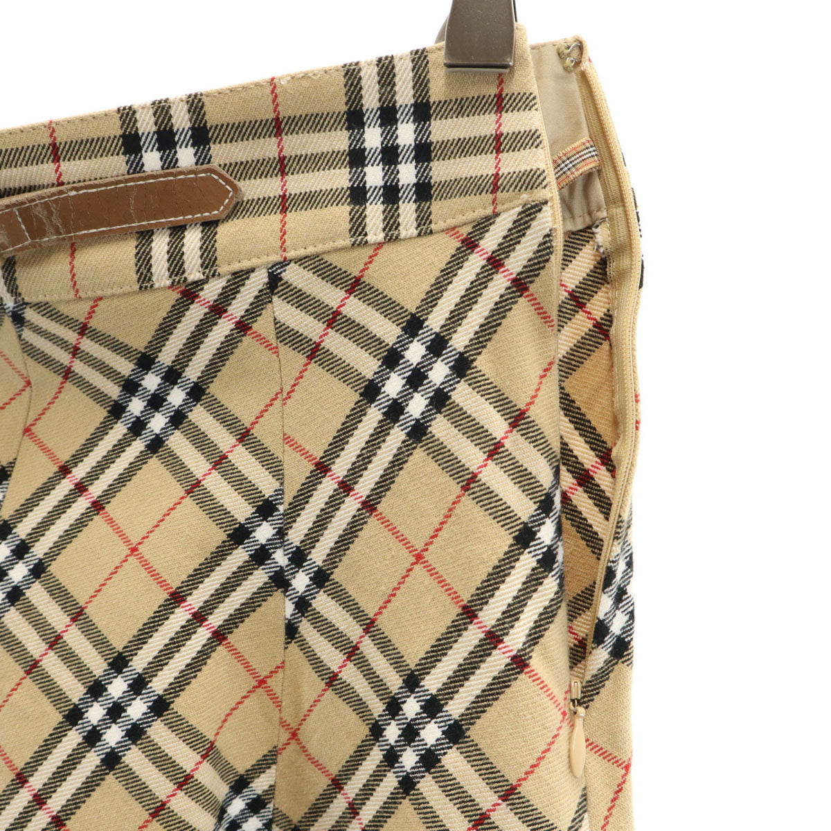 BURBERRY BLUE LABEL バーバリーブルーレーベル ノバチェック柄 ミニ丈 フレアスカート 36 ベージュ レディース