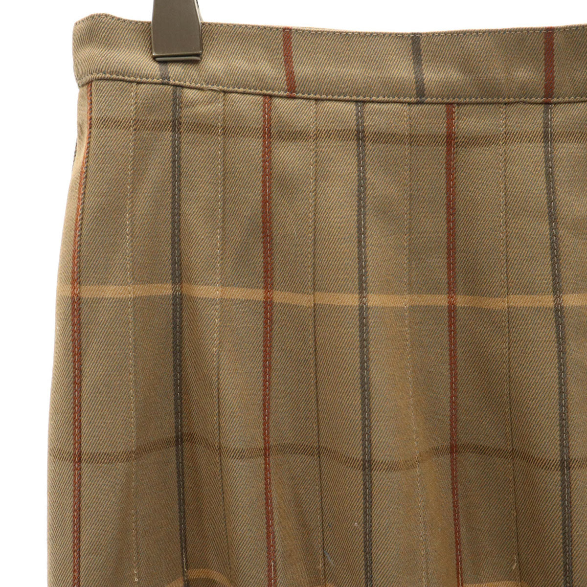 Burberrys バーバリーズ 90s オールド チェック柄 ミモレ丈 プリーツ ラップスカート 11 ベージュブラウン レディース