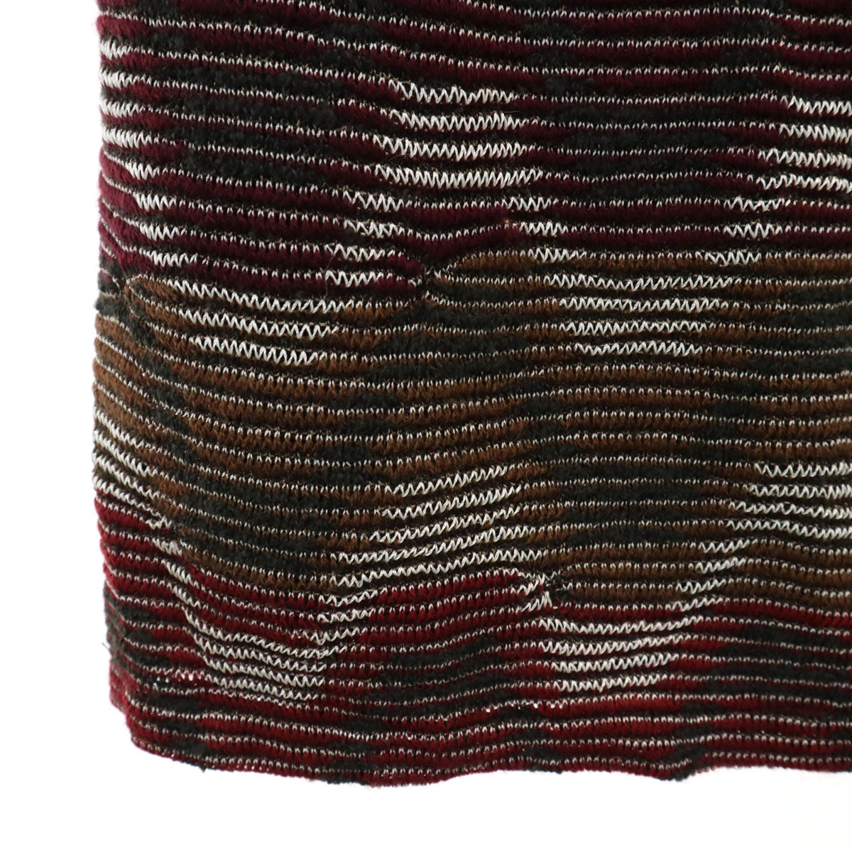 SPORT MISSONI スポーツミッソーニ イタリア製 総柄 ミディ丈 ニット タイトスカート 42 ボルドー系 レディース