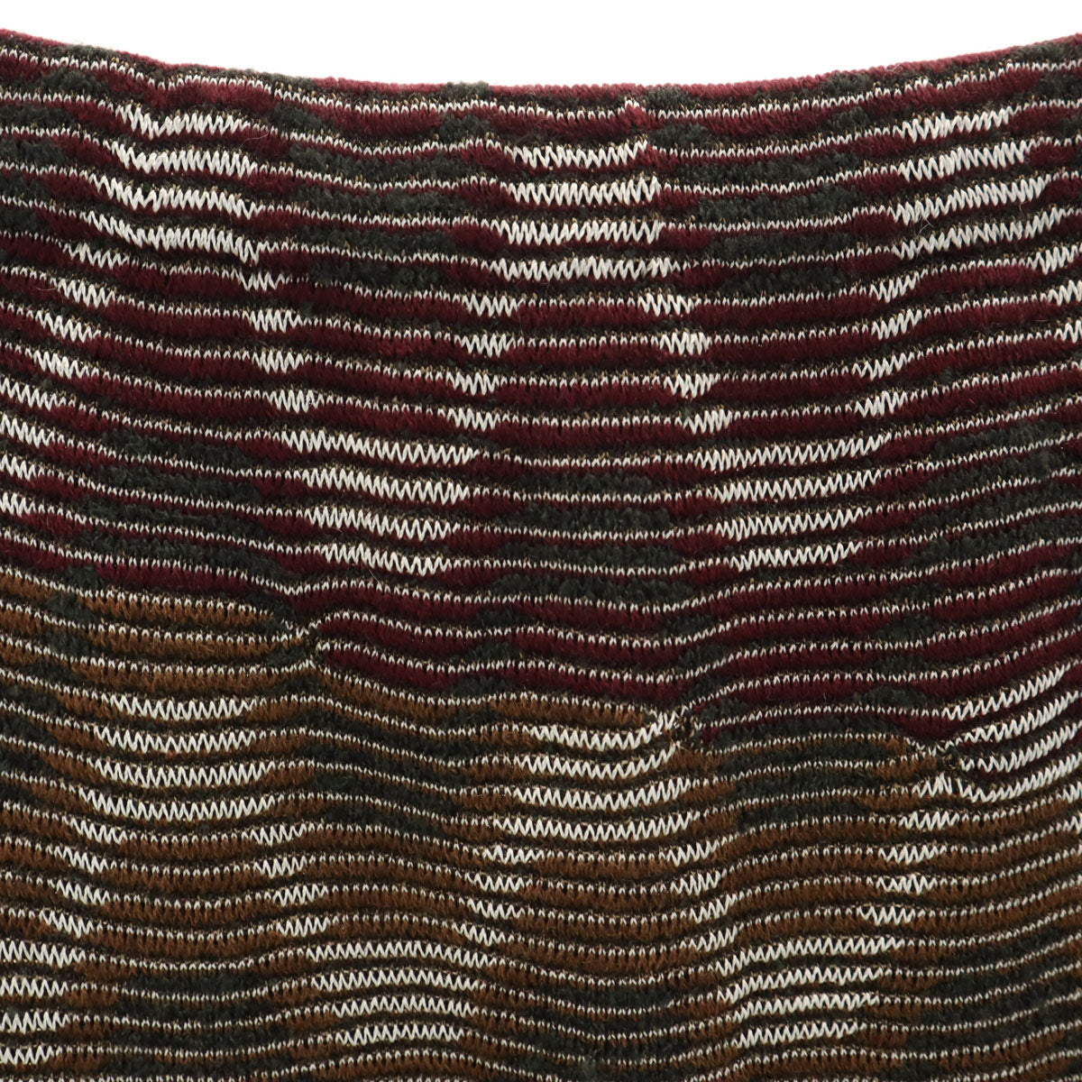 SPORT MISSONI スポーツミッソーニ イタリア製 総柄 ミディ丈 ニット タイトスカート 42 ボルドー系 レディース