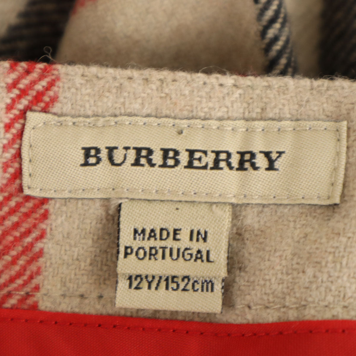 BURBERRY バーバリー ノバチェック ミニ丈 ラップスカート 12Y