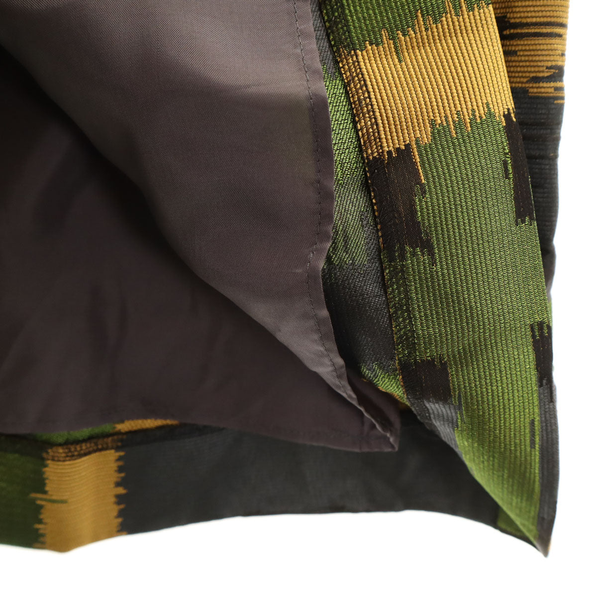 美品 Rene ルネ 日本製 総柄 ミディ丈 プリーツスカート 34 イエロー レディース