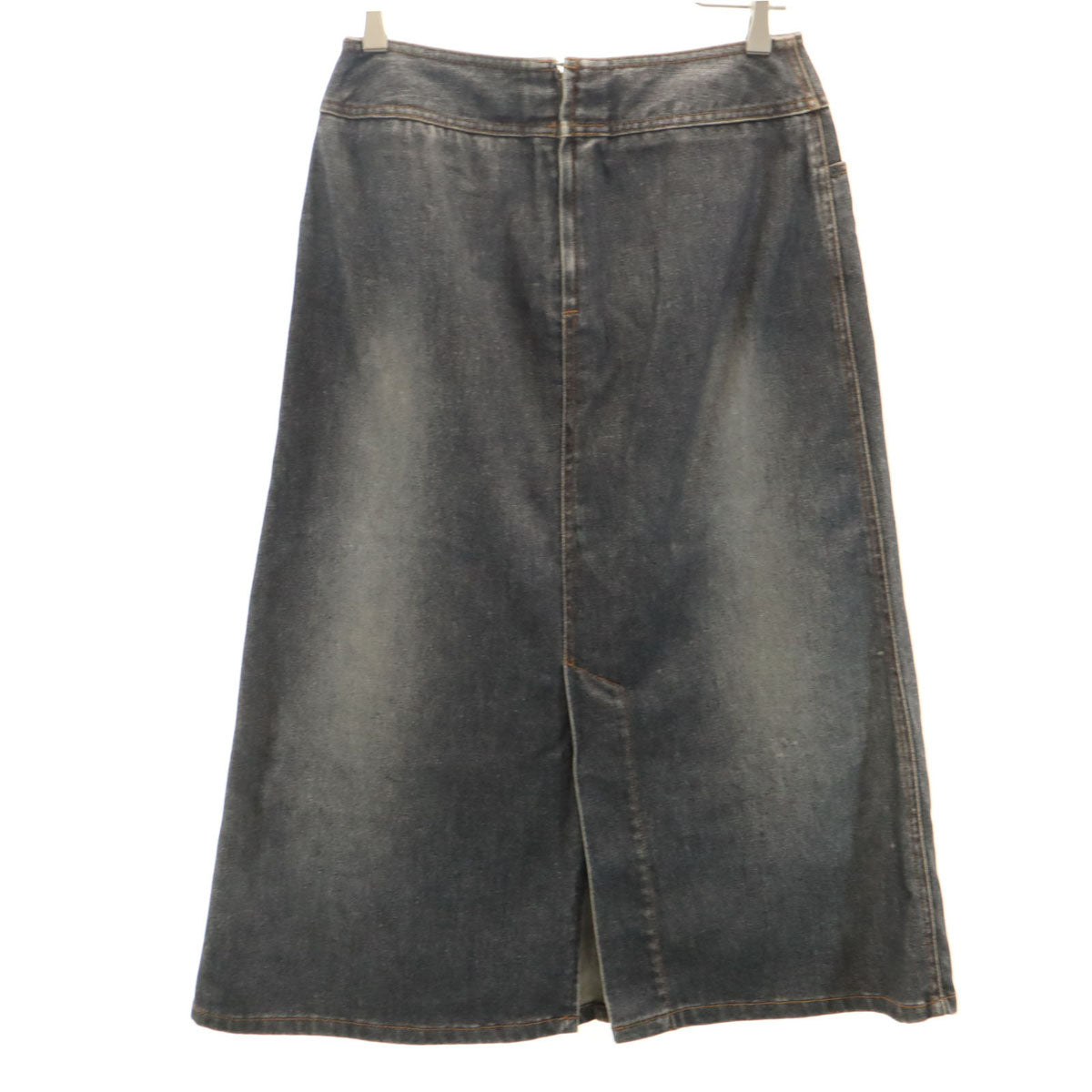 BURBERRY LONDON バーバリーロンドン ミモレ丈 デニムスカート 40 ブラック 三陽商会 レディース