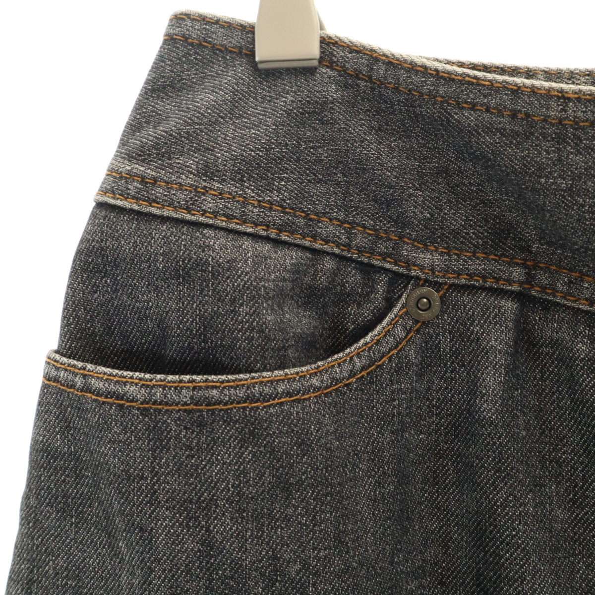 BURBERRY LONDON バーバリーロンドン ミモレ丈 デニムスカート 40 ブラック 三陽商会 レディース