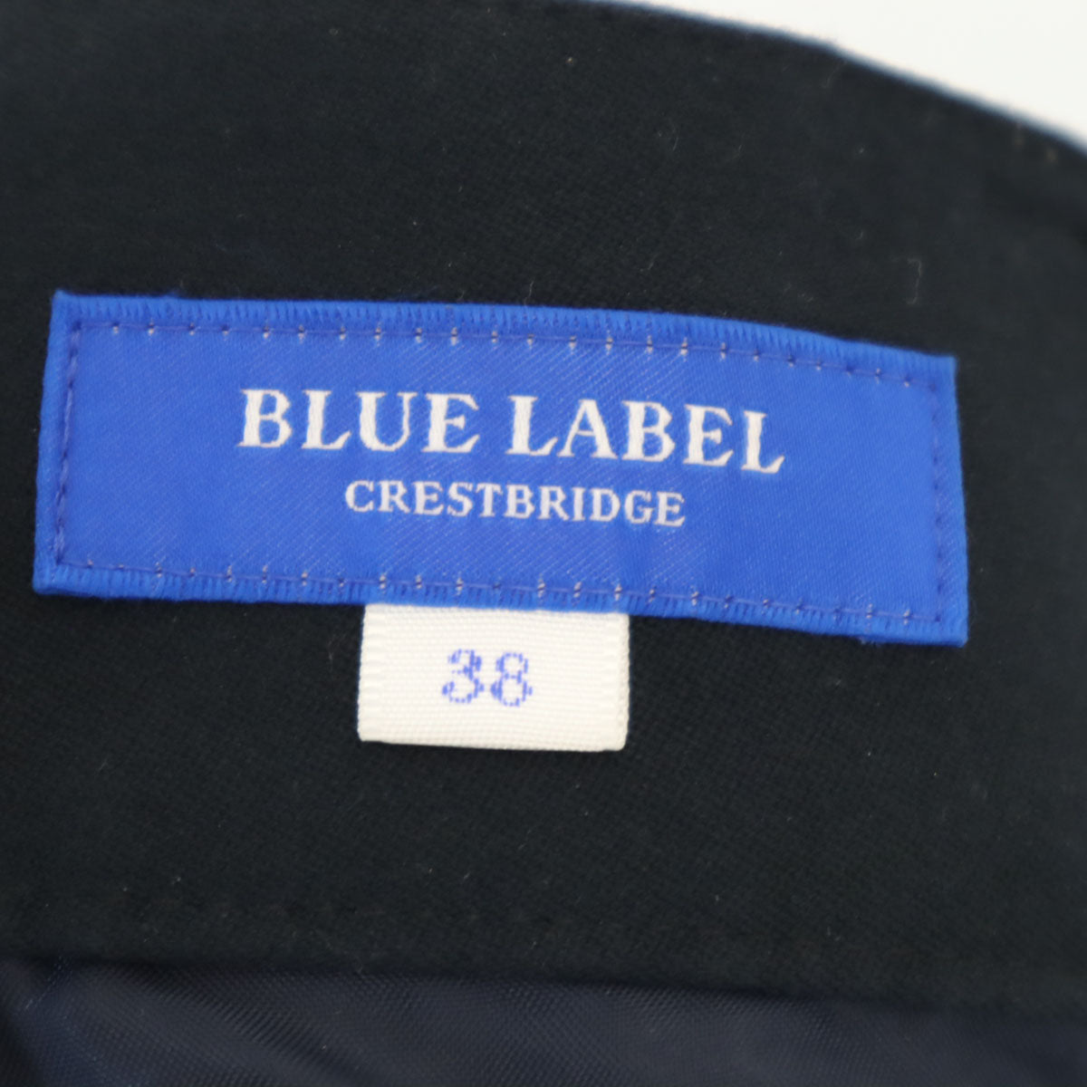 BLUE LABEL CRESTBRIDGE ブルーレーベルクレストブリッジ ミモレ丈 フレアスカート 38 濃紺 レディース