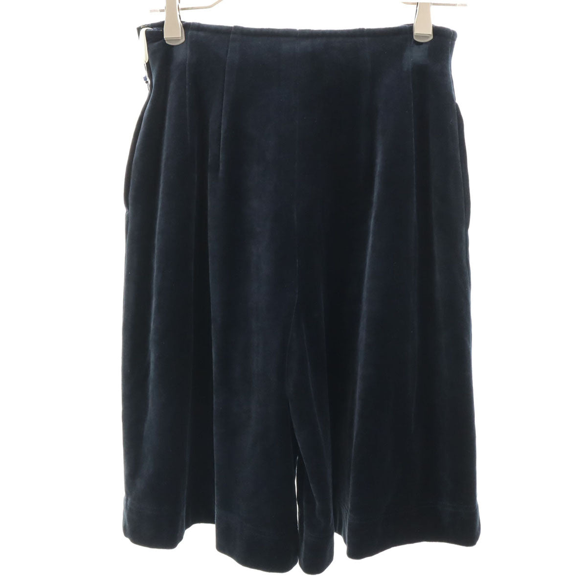 GIVENCHY ジバンシィ 90s 未使用 日本製 オールド ベロア ショートパンツ 9 ネイビー LIFE タグ付き レディース