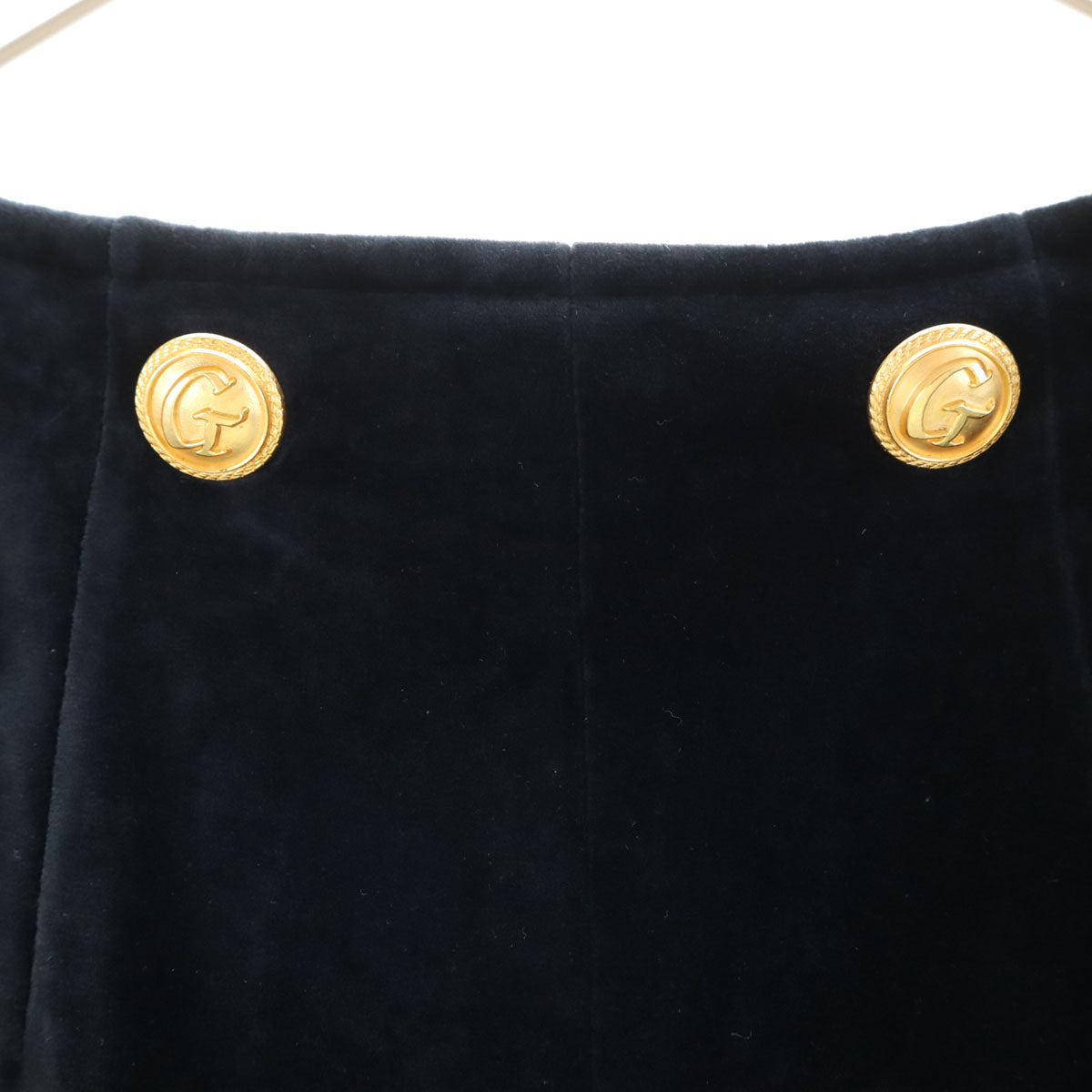 GIVENCHY ジバンシィ 90s 未使用 日本製 オールド ベロア ショートパンツ 9 ネイビー LIFE タグ付き レディース