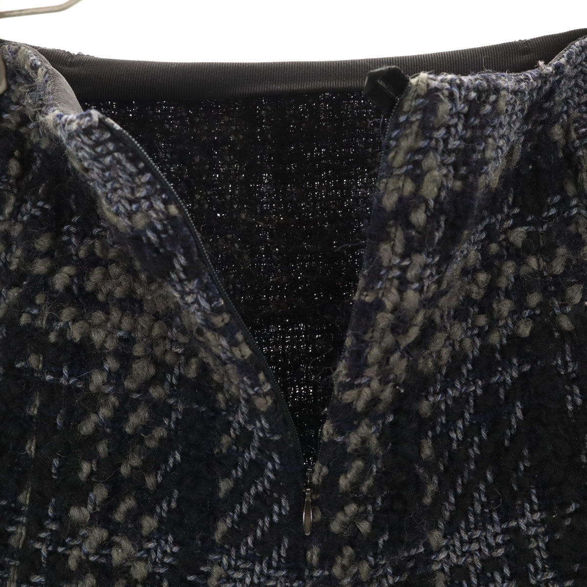 Emporio Armani エンポリオアルマーニ チェック柄 ミディ丈 スカート 40 ブラック系 レディース