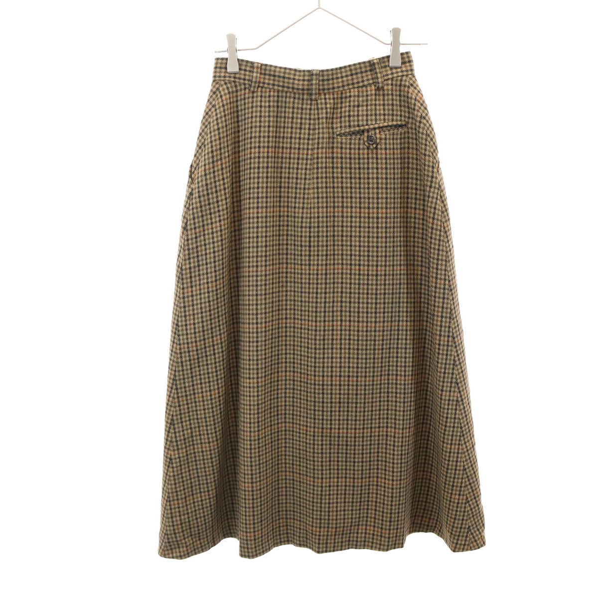 RALPH LAUREN ラルフローレン チェック柄 ロングスカート 9 ブラウン