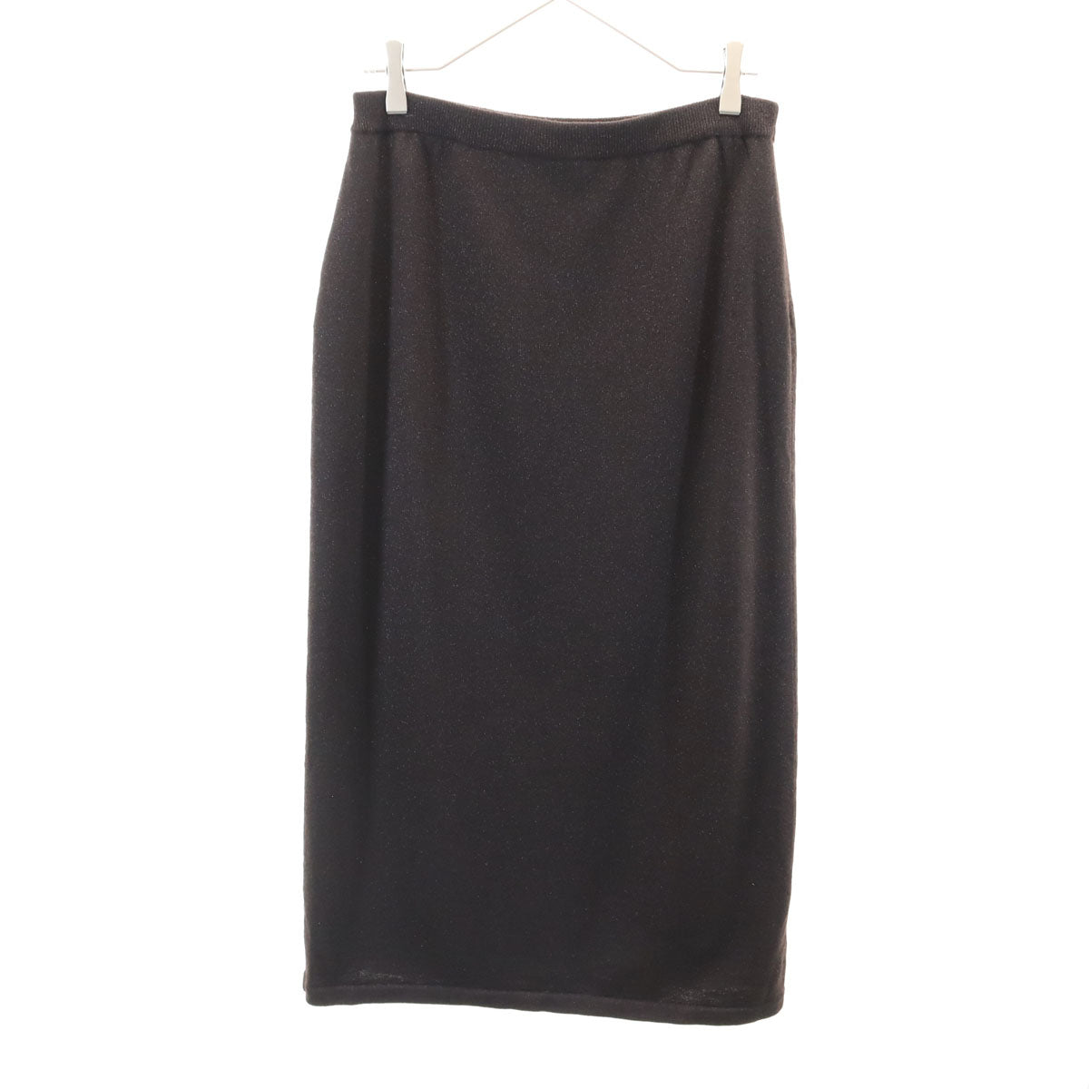 美品 Leilian レリアン ロング丈 ニット タイトスカート 13+ ブラウン レディース