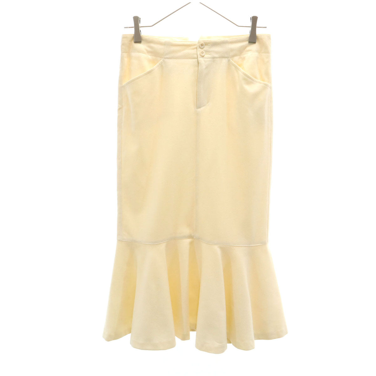 RALPH LAUREN ラルフローレン 日本製 ロング丈 マーメイドスカート 7 生成り レディース