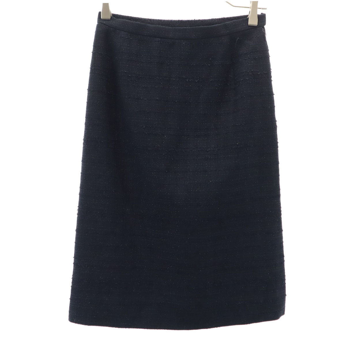 美品 HANAE MORI 森英恵 ハナエモリ ロング丈 タイトスカート 38 ネイビー レディース