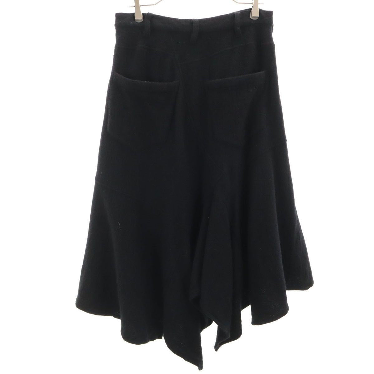 Ground Y グランドワイ 日本製 ミモレ丈 フレアスカート 1 ブラック レディース