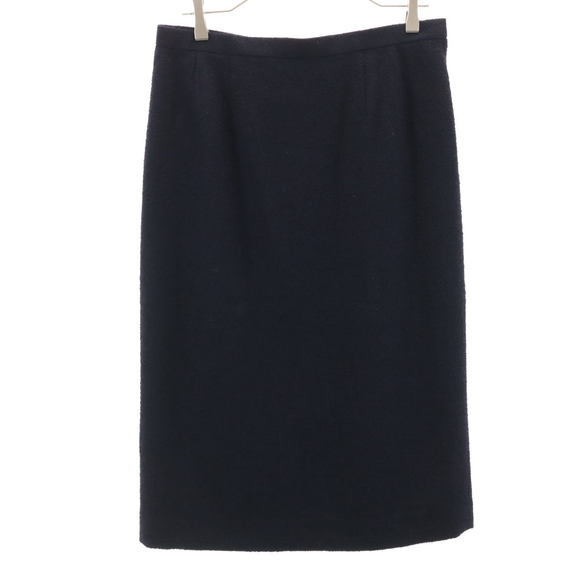 美品 Leilian レリアン 日本製 ミモレ丈 タイトスカート 13+ ネイビー レディース