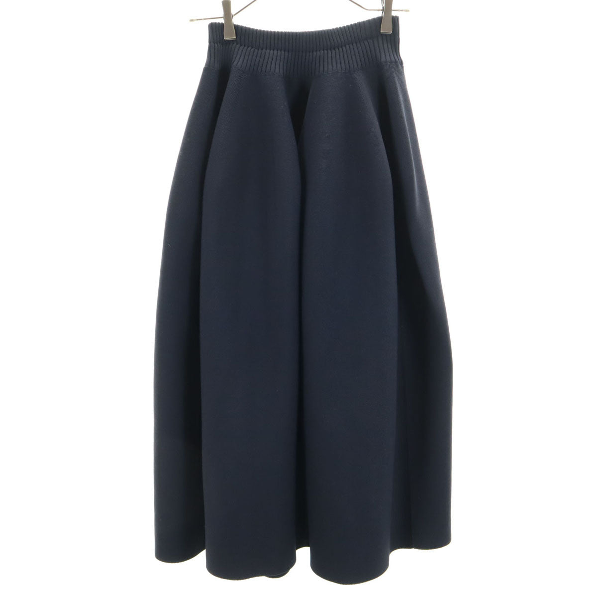 LANVIN en Bleu ランバンオンブルー 日本製 ロング丈 フレアスカート 38 ネイビー レディース