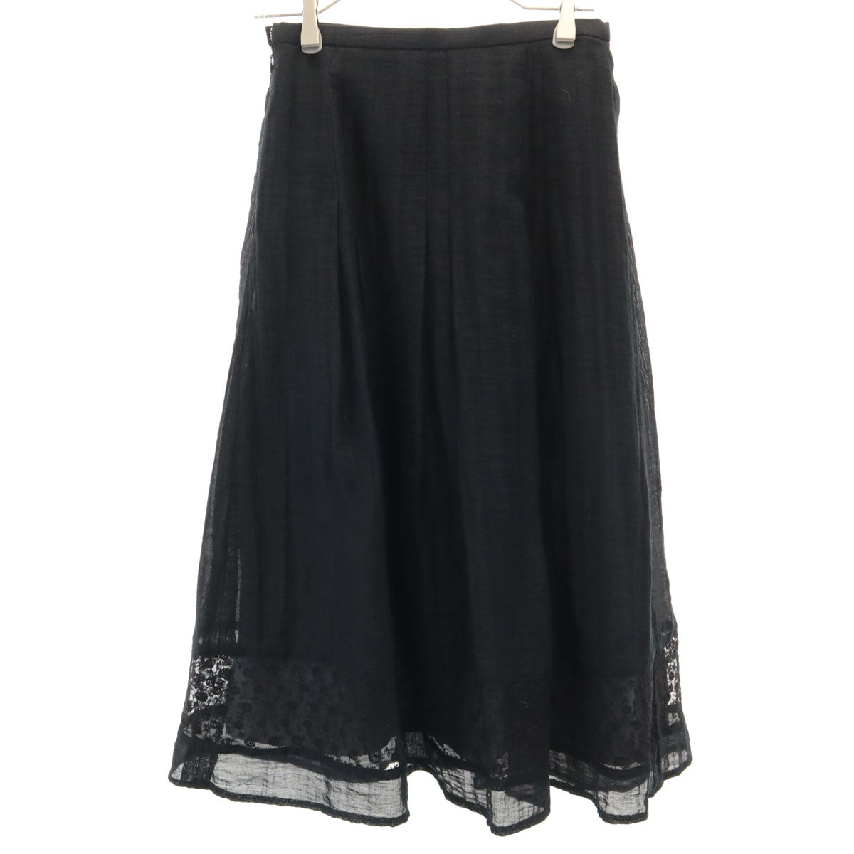 ADORE アドーア 日本製 ロング丈 フレアスカート 9 ブラック レディース