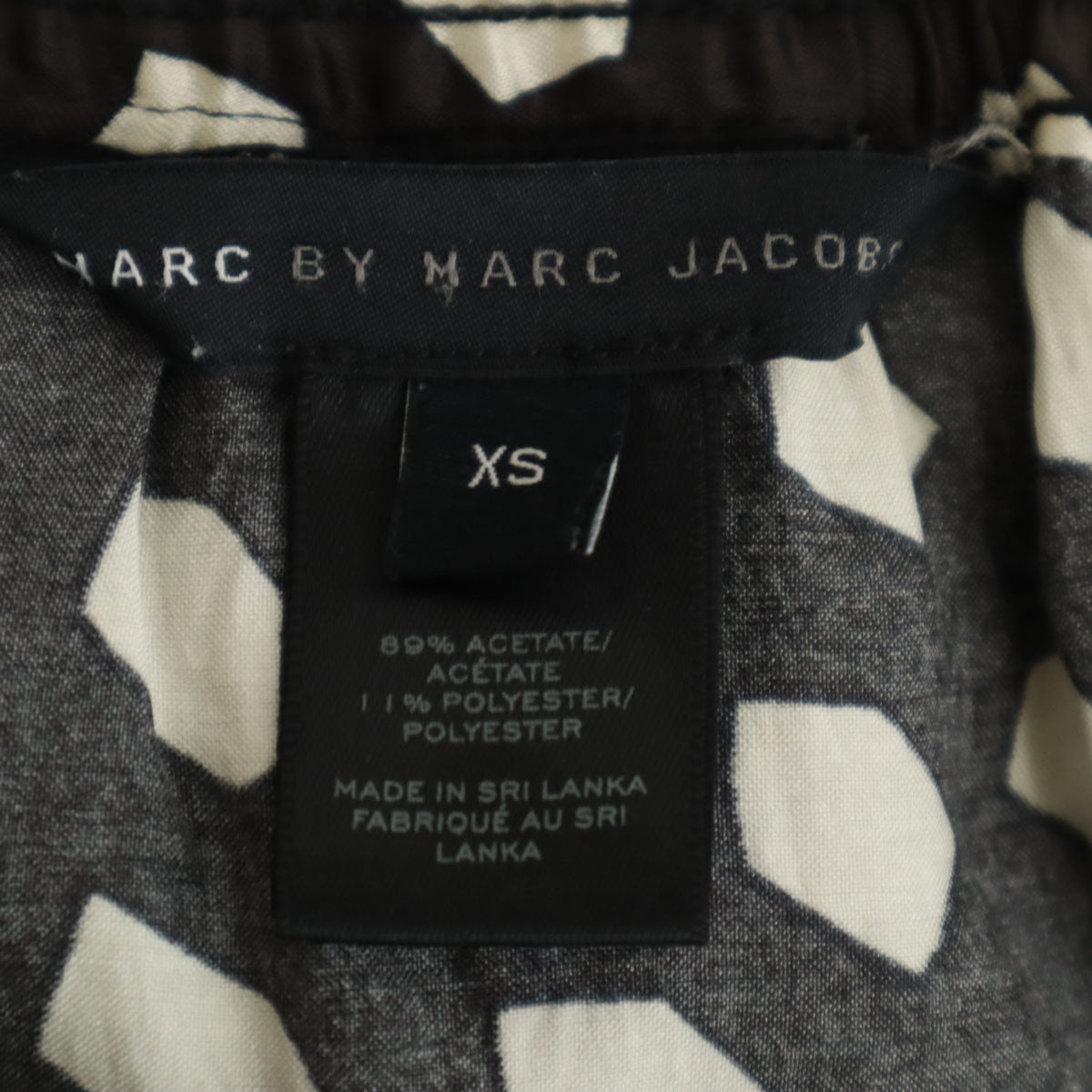 MARC BY MARC JACOBS マークバイマークジェイコブス 総柄 ミニスカート XS ブラック レディース