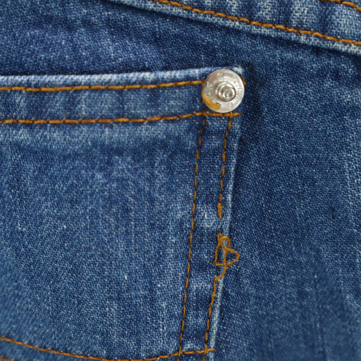 RALPH LAUREN ラルフローレン 90s USA製 オールド ミモレ丈 デニム タイトスカート 6 ウォッシュブルー レディース