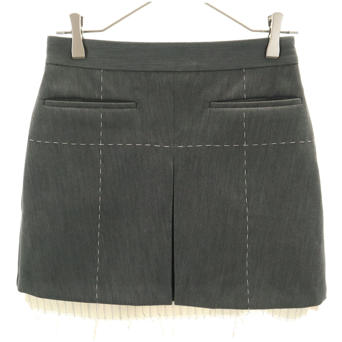 MAISON SPECIAL メゾンスペシャル ミニスカート 36 チャコールグレー レディース