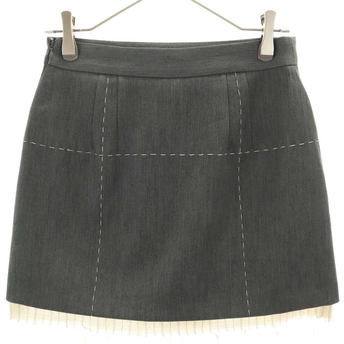 MAISON SPECIAL メゾンスペシャル ミニスカート 36 チャコールグレー レディース
