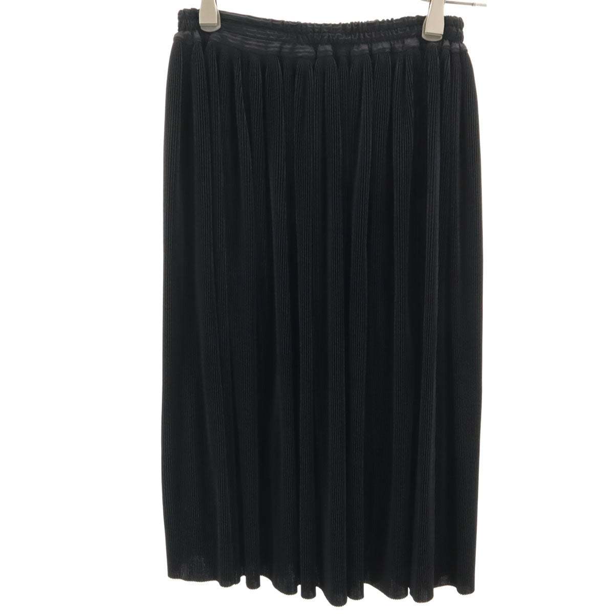 YVES SAINT LAURENT イヴサンローラン 90s オールド ミディ丈 プリーツ加工 フレアスカート M ブラック レディース