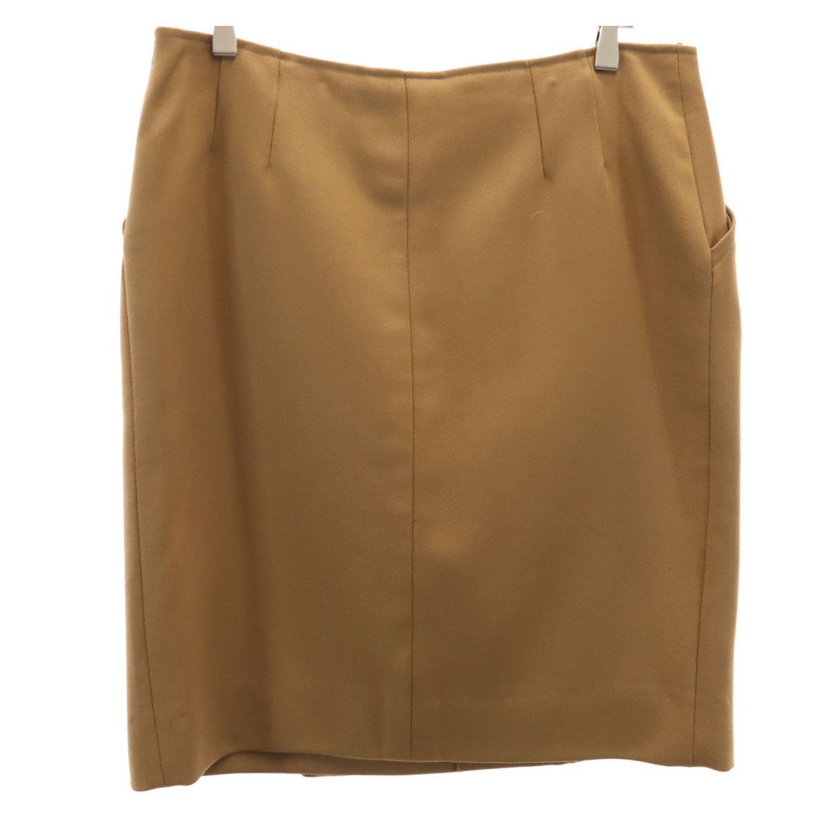 HERMES エルメス フランス製 ミディ丈 ラップスカート 40 ブラウン レディース