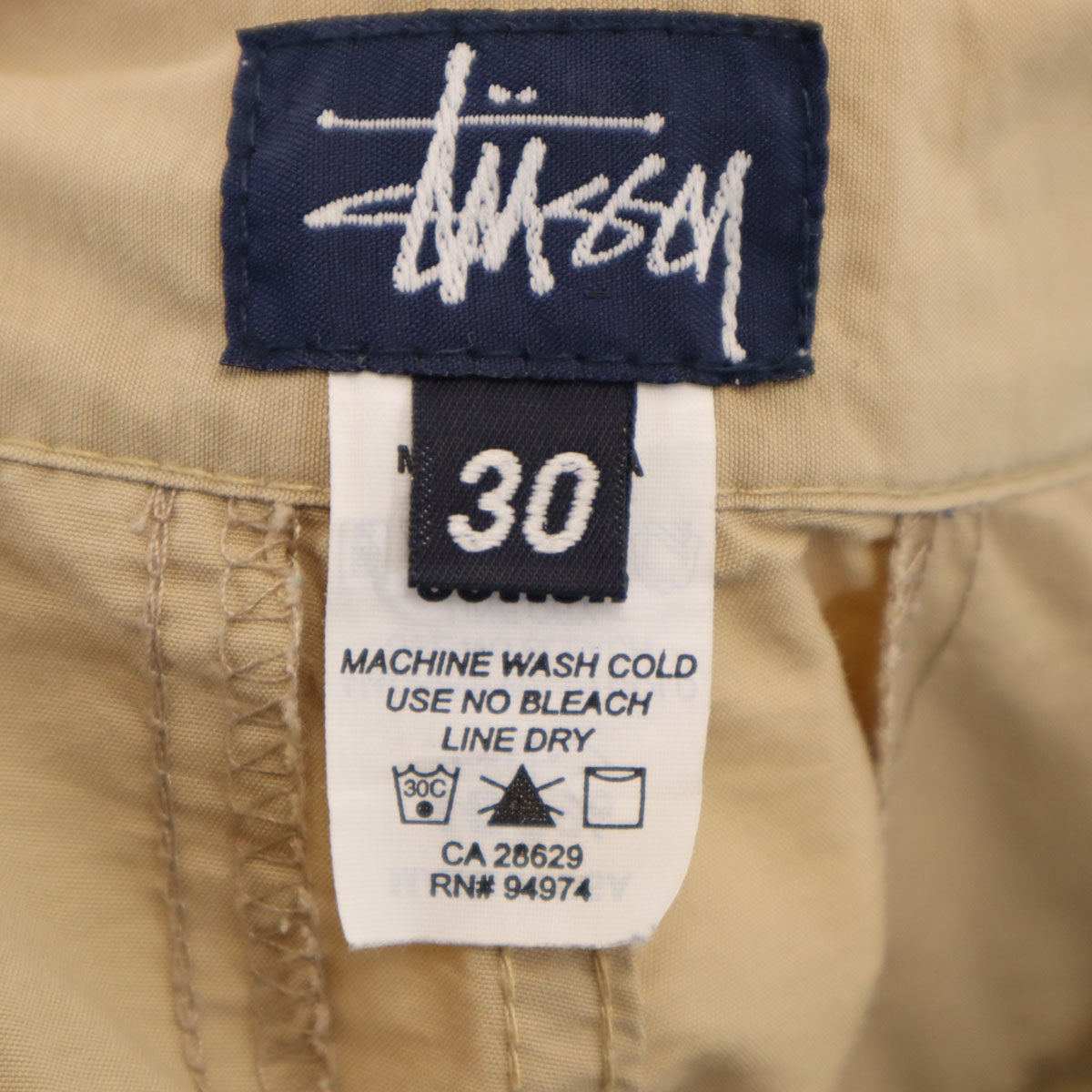 STUSSY ステューシー USA製 ハーフパンツ W30 ベージュ メンズ